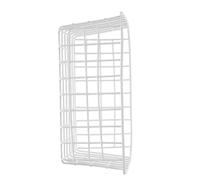 TOPPERFUN Panier de Congélation Métallique Blanc 28x21,5x12 Cm, Bac de Rangement Alimentaire Grosse Capacité, Organisateur de Congélateur Domestique pour Fruits et Légumes, Conteneur