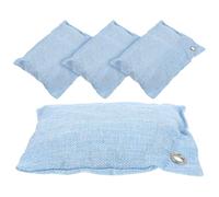 TOPPERFUN Paquet pour Voiture et Maison, Absorbeur D'humidité de Charbon Actif 4pcs en Tissu de Lin et Non-tissé et Désodorisant Naturel pour Purification D'air