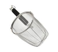 TOPPERFUN Passoire à Nouilles Poignée Noire, Tamis Manuel Renforcé 14 Cm, Panier Égouttoir Pratique pour Pâtes et Raviolis, Ustensile la Cuisine Résistant pour Usage Domestique