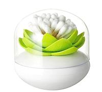 TOPPERFUN Porte- Lotus pour Salle de Bain Support Décoratif en Vert Couvercle Anti-poussière Facile à Ranger et Protège Coton-tiges et Cure-dents