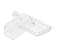 TOPPERFUN Pot de beurre en verre avec couvercle pour conserver beurre ou fromage, plat à gâteau et beurrier, parfait pour pendaisons de crémaillère ou mariages, style classique et élégant