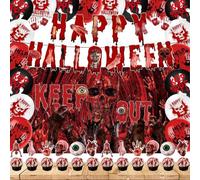 Toppers Cupcakes Halloween Kit Bannière Fanion Guirlande Spirales Sanglant | Toile De Halloween Pour Cheminée Café Magasin Restaurant Anniversaire Porche Accessoires Photomaton Manteau