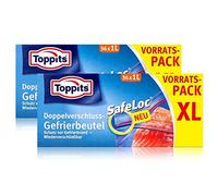 Toppits Double fermeture Sacs congélation 36 x 1 L (Lot de 2)