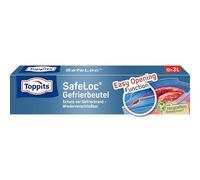 Toppits Lot de 12 sacs de congélation SafeLoc à double fermeture - Film extra résistant à la déchirure - Capacité : 3 l