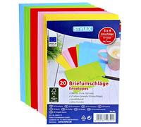 Toppoint Lot de 100 enveloppes colorées Format DIN C6