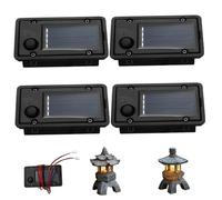 Tops de remplacement de la lumière solaire 4pcs 1.6x2.8 Remplacement étanche Remplacement supérieur solaire avec panneaux solaires de remplacement de bricolage à LED pour les lumières du jardin