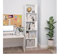 TOPSELLER - Étagère d'Escalier Bibliothèque contemporaine-Meuble de rangement Blanc 45x24x159 cm Aggloméré 3424
