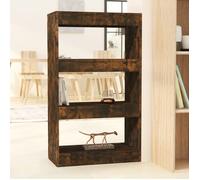 TOPSELLER - Étagère d'Escalier Bibliothèque contemporaine-Meuble de rangement Chêne fumé 60x30x103 cm 5233