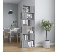 TOPSELLER - Étagère d'Escalier Bibliothèque contemporaine-Meuble de rangement Sonoma gris 60x24x186 cm 5503