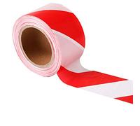 TopSoon 70 mm x 200 m Rouge et Blanc Barrière Ruban de Signalisation Non-adhésif