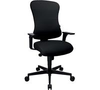 Topstar Art Comfort Chaise de Bureau avec Coussins à Ressorts et accoudoirs réglables en Hauteur, Tissu, Noir