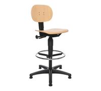 Topstar Chaise d'atelier pivotante Tec 11 patin+anneau de piètement hêtre 590-840 mm TOP Quantité:1