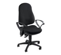 Topstar Chaise de bureau pivotante avec contact permanent noir 420-550 mm sans accoudoir Quantité:1