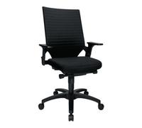 Topstar Chaise de bureau pivotante avec technique auto-synchrone noir 420-550 mm avec ac Quantité:1