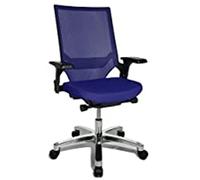TOPSTAR Chaise de Bureau pivotante - Tissu : (100% Trevira CS) - Pied : Aluminium Poli, Bleu, Taille Unique