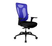 Topstar Net Pro 100 Fauteuil de Bureau avec accoudoirs réglables en Hauteur Noir/Bleu foncé 59 x 56 x 120 cm