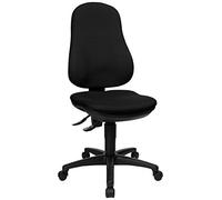 Topstar Chaise de bureau pivotante – contact permanent – noir – 420–550 mm – sans accoudoir