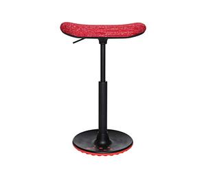 Topstar Sitness H2 Tabouret de Travail pivotant et réglable en Hauteur avec Housse en Tissu Polyester Rouge