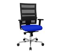 TOPSTAR Sitness X-Pander Plus Chaise de Bureau Ergonomique avec accoudoirs Multifonctions, Articulation Body-Balance Tec, Tissu, Bleu Roi/Noir