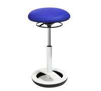 Topstar SU53BR0 Sitness High bob Tabouret sur Pied Rond en Aluminium Poli et Housse en Tissu
