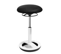 Topstar SU53BR0 Sitness High bob Tabouret sur Pied Rond en Aluminium Poli et Housse en Tissu
