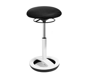 Topstar SU53BR0 Sitness High bob Tabouret sur Pied Rond en Aluminium Poli et Housse en Tissu