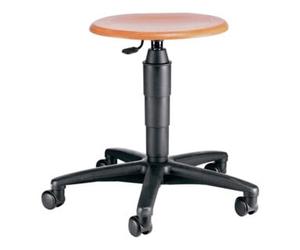 Topstar Tabouret pivotant avec roulettes hêtre naturel H. d'assise réglable 420-550 mm T Quantité:1
