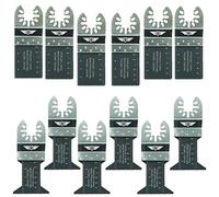 TopsTools 12pcs FAK12BMX Bi-métal Fixation rapide Métal Lames multitool | Compatible avec DeWalt, Stanley, Black & Decker, Bosch, Fein (Non-StarLock), lames HSS bi-métal coupent bois, métal et clous