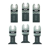 TopsTools 6pcs FAK6BMX Bi-métal Fixation rapide Métal Lames multitool | Compatible avec DeWalt, Stanley, Black & Decker, Bosch, Fein (Non-StarLock), lames HSS bi-métal coupent bois, métal et clous
