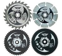 TopsTools CSK115_4 Lot de 4 lames de scie diamantées 115 mm 120 mm 24T 44T 60T alésage 9,5 mm Compatible avec Worx WorxSaw XL Worx WX427 WX429 WX439 400W 700W