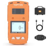 TopTes Détecteur de Monoxyde de Carbone Guard-566 Rechargeable avec Clip Arrière, d'alarmes Visuelles, Sonores et Vibrantes, 168h Veille, Seuils d'alarme Réglables, Convient à la Maison et au Travail