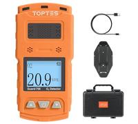 TopTes Guard-756 Moniteur O2 Amélioré, Détecteur D’oxygène, Réponse en 0,5s, Rechargeable, Alarmes par Vibration, Visuelle & Sonore, Résistant À La Poussière et Aux Explosions, pour Travail et Maison