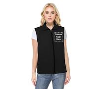 TopTie Gilet sans manches personnalisé sans manches imprimé brodé fermeture éclair intégrale uniforme bleu roi gilet non doublé