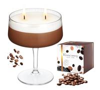 Toptime Bougie Parfumées à Expresso Martini, Coffret Bougie Cadeau Femme à 2 Mèches, Cire de Soja Bougies Longue Durée Jusqu'à 40 Heures, Trois Couches Cadeau Anniversaire Femme pour Fête Noël