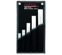 TOPTUL, ensemble de burins GPAQ0504, en acier chrome-molybdène