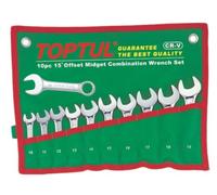 TOPTUL GAAA1002 Kit de clés polygonales et de clés à fourches
