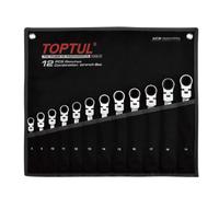 TOPTUL GPAQ1204 Kit de clés à fourche et polygonale à cliquet