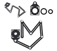 TOPWAY Règle de mesure d'angle multifonction, gabarit d'angle en alliage d'aluminium, guide de perçage de trou de localisation de trou de tuile pour les constructeurs, artisans, charpentiers 401022