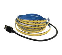 TOPXCDZ Bande LED COB 5 V - Blanc chaud - 300 LED - Ruban flexible - DC - Lampe de nuit - Rétroéclairage TV - Décoration d'intérieur pour chambre à coucher, sous-placard, cuisine (blanc chaud, 3 m)