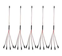 TOPXCDZ SM - Lot de 5 rallonges LED - Câble répartiteur JST mâle vers fiche femelle - 30 cm - 3 broches WS2811 WS2812B SK6812 - Pour bandes LED (câble de 30 cm, 1 à 4)