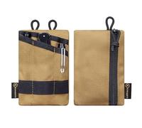 Topyond Organiseur De Sac à Outils EDC,14.5cmx9.5cm Sac Tactique,Ceinture Porte Outils,Pochette à Outils Essentiels pour Petite Lampe De Poche Couteau Stylo Cahier(Kaki)