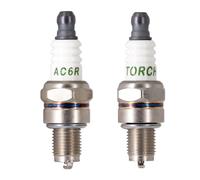 TORCH 2pcs Bougie d'allumage AC6R Remplacer pour NGK 3365/CMR6H,Remplacer pour BOSCH USR7AC, 0 242 035 500, pour HON DA 31916Z0H003, pour Stihl FS90 FS100 FS40 FS50 FS56 HL90 HL110 HT100 KM90 BR500