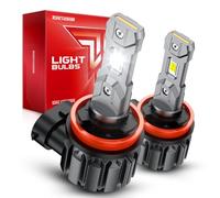 Torchbeam H11 LED 30000LM 6500K Bianco Freddo, Pronto CANBUS, 2Pcs | Ampoule 10X plus lumineuse avec ventilateur de refroidissement, format mini 1:1, durée 80.000 heures