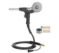 Torche de soudage MIG SucceBuy 135A avec tuyau de 3 m, pistolet de soudage avec 11 buses de rechange et soudure en double V, accessoires pour appareils de soudage sous gaz protecteur, compatible avec