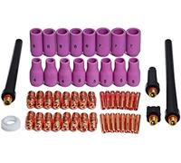 Torche de Soudage Tig Stubby Gaz Lens Collets Buse de Alumine Back Cap Kit Pour SR WP 17 18 26 Séries 16pcs