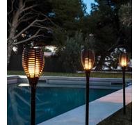 Torche solaire LED Maity sun IP44 100lm blanc chaud H.80 x l.12 cm