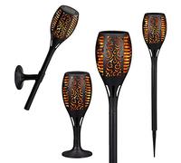 Torche solaire LED vacillante d'environ 58 cm - Fixation murale