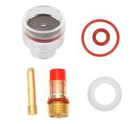 Torche WP Verres à gaz Collet Coupe en verre WP Kit de torche de soudage Accessoires pour accessoires de torche WP-17/18/26 Pièces de rechange Rondelle en caoutchouc à aiguille de tungstène(1.6MM)