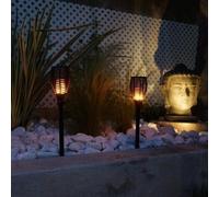 Torches Solaires de Jardin, Lot de 2, LED Blanc Chaud, H 70 cm, Mini Maity Sun