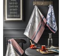 Torchon En Coton Rouge 50x75